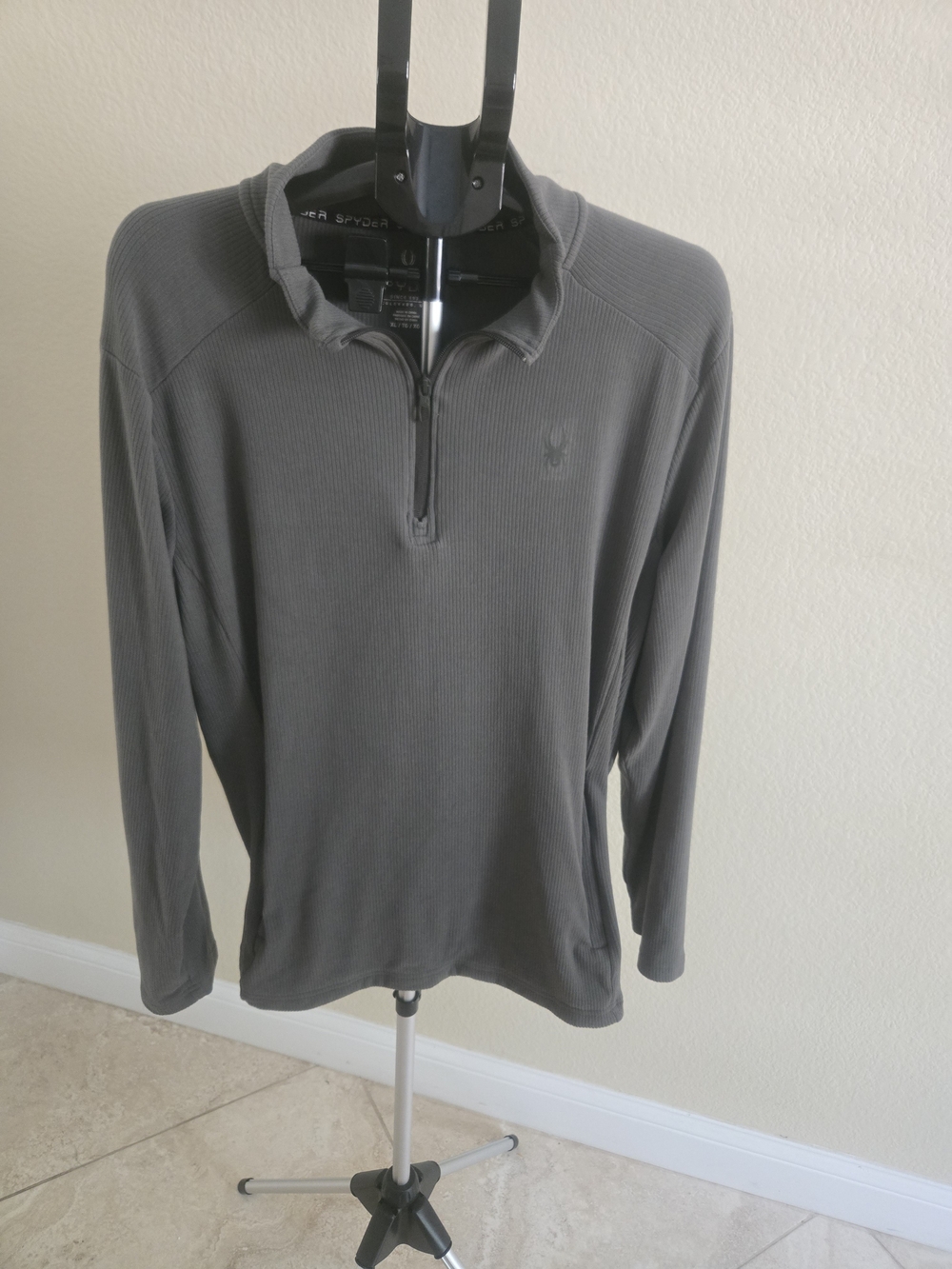 Spyder Gray-olive Quarter-Zip Men’s Sweater